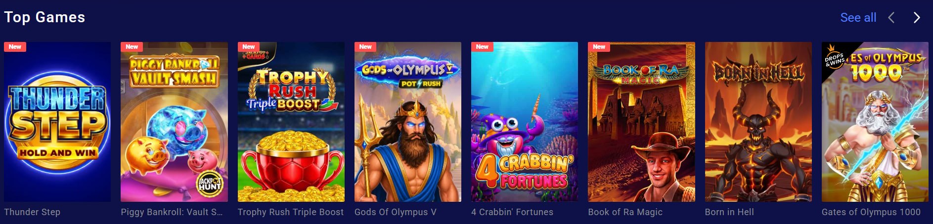 Frumzi top spēļu katalogs